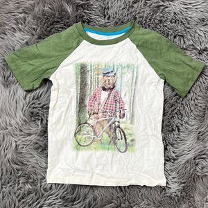 Toughskins Boy's T-Shirt | White & Green | Size L (7)